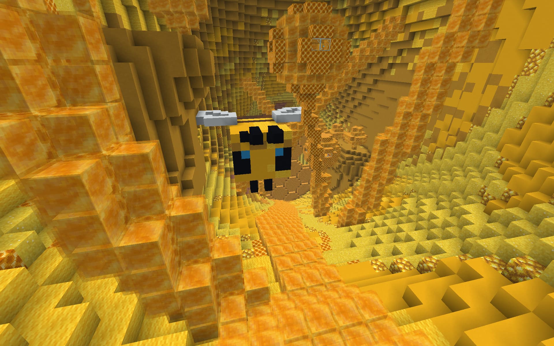 Screenshot of factory beehive Elytra race track