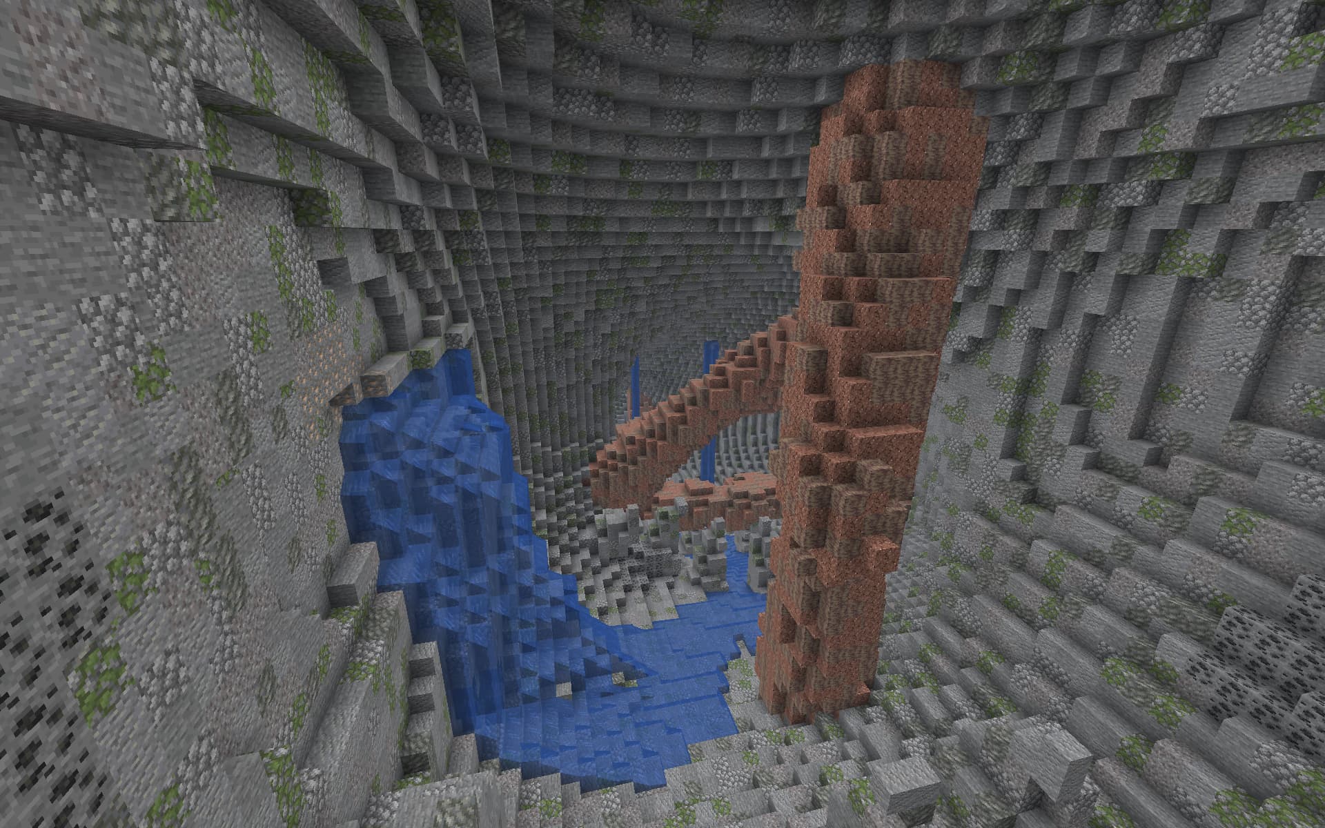 Screenshot of factory cave Elytra race track