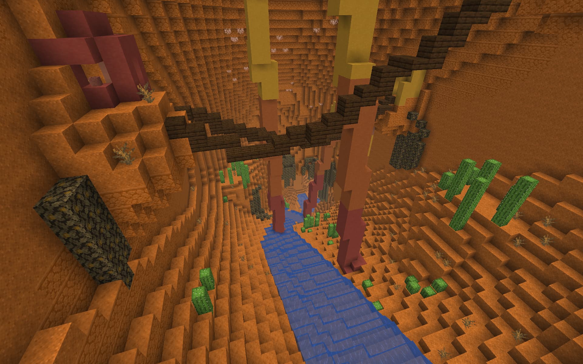 Screenshot of factory mesa Elytra race track