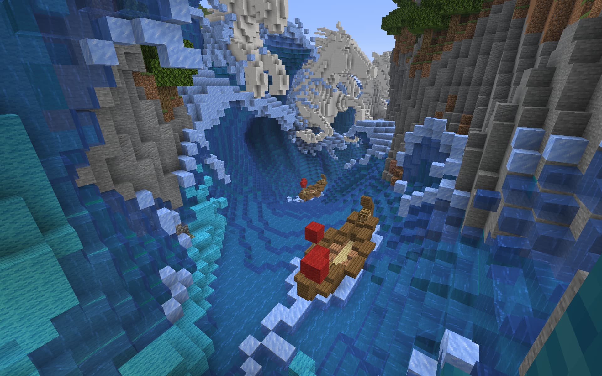 Screenshot of glide celts Elytra race track