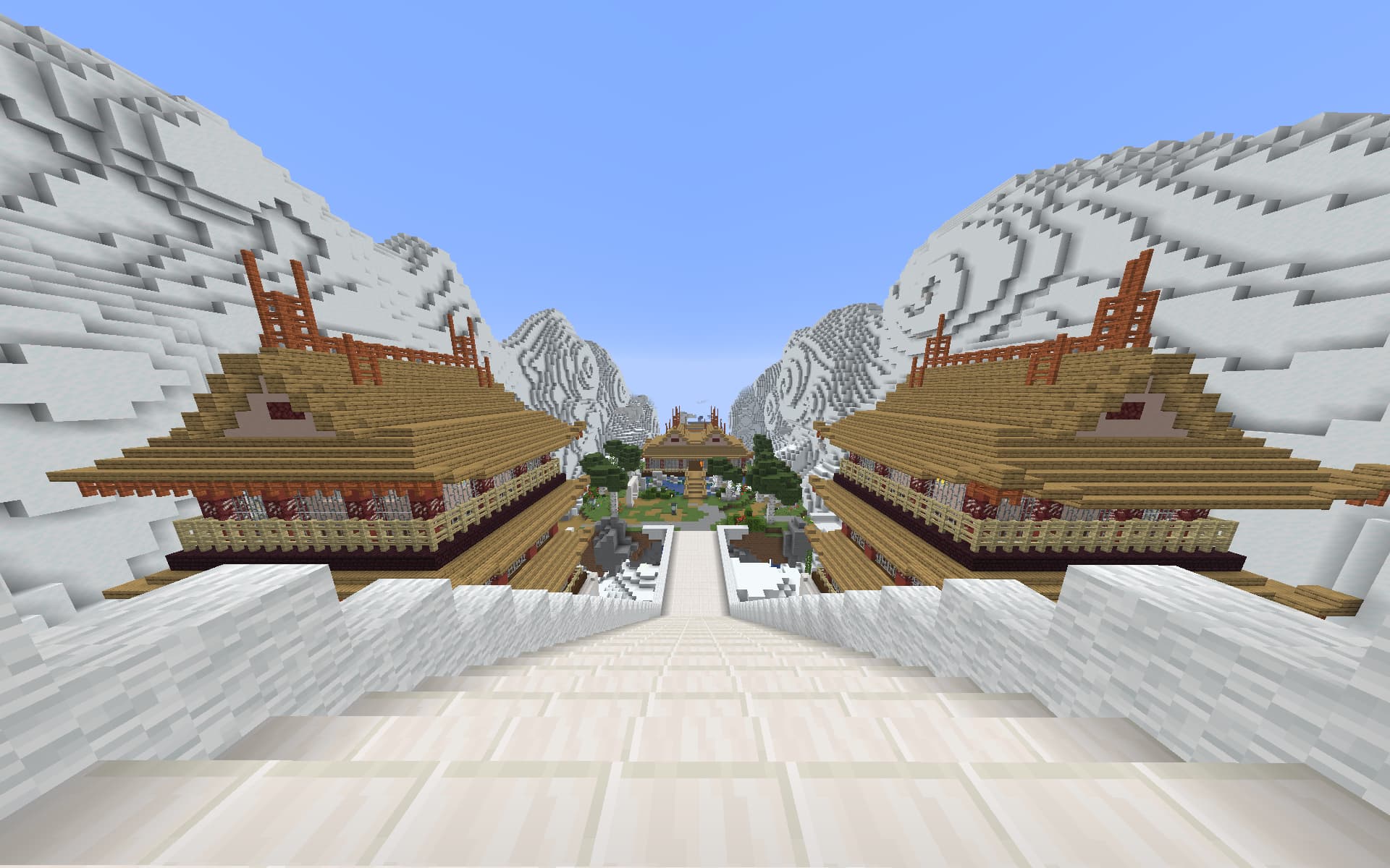 Screenshot of glide dragon Elytra race track