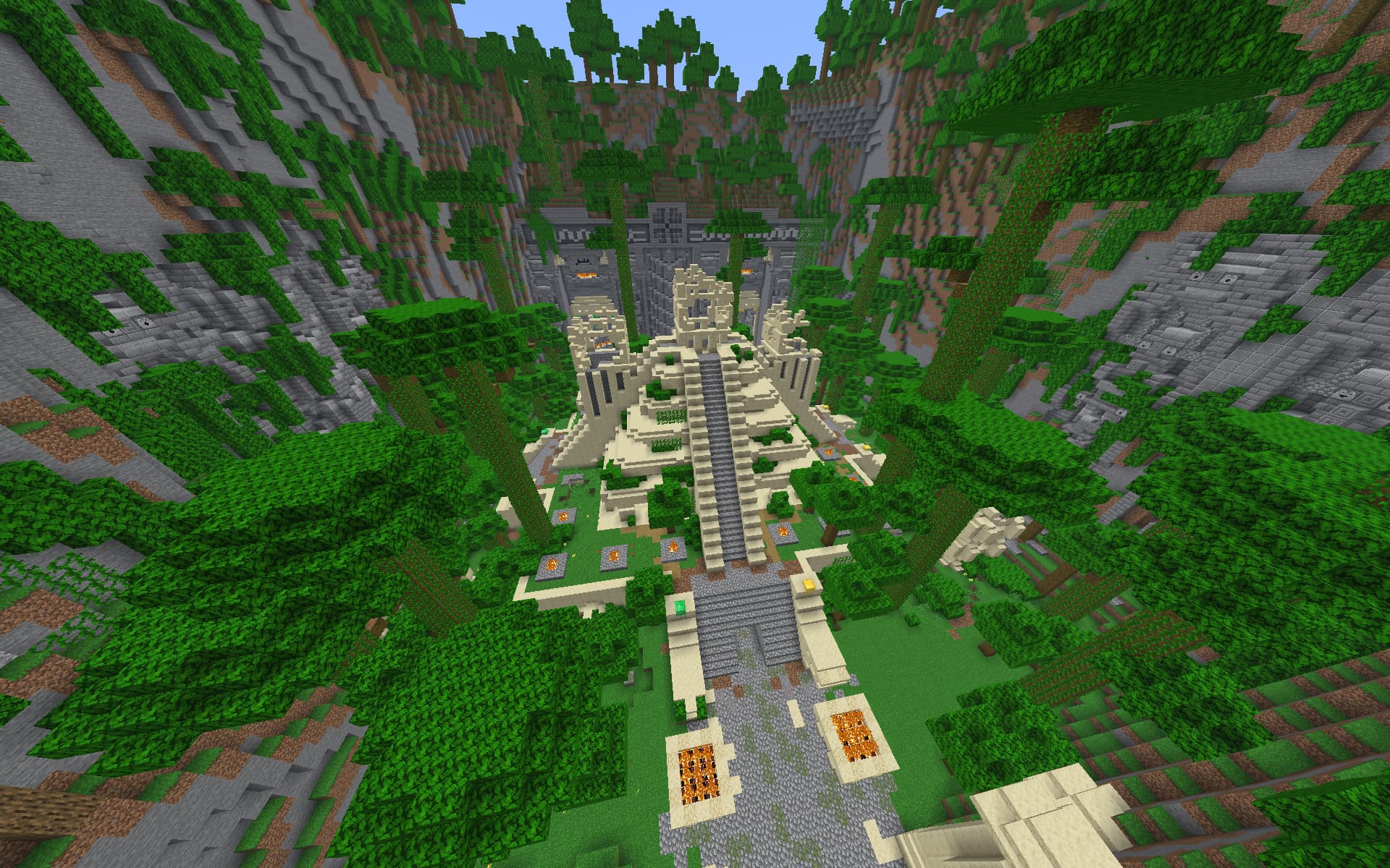 Screenshot of glide temple Elytra race track